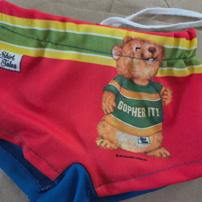 80s Vintage Gopher Swim Shorts 9-12 months