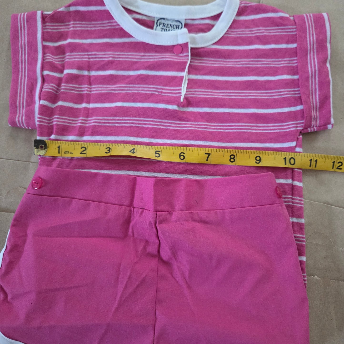 80s Vintage Deadstock Pink Matching Set 2t