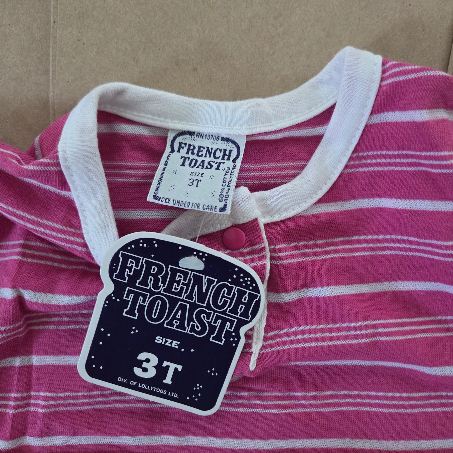 80s Vintage Deadstock Pink Matching Set 2t