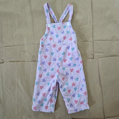 80s Vintage Heart Overalls 6 months
