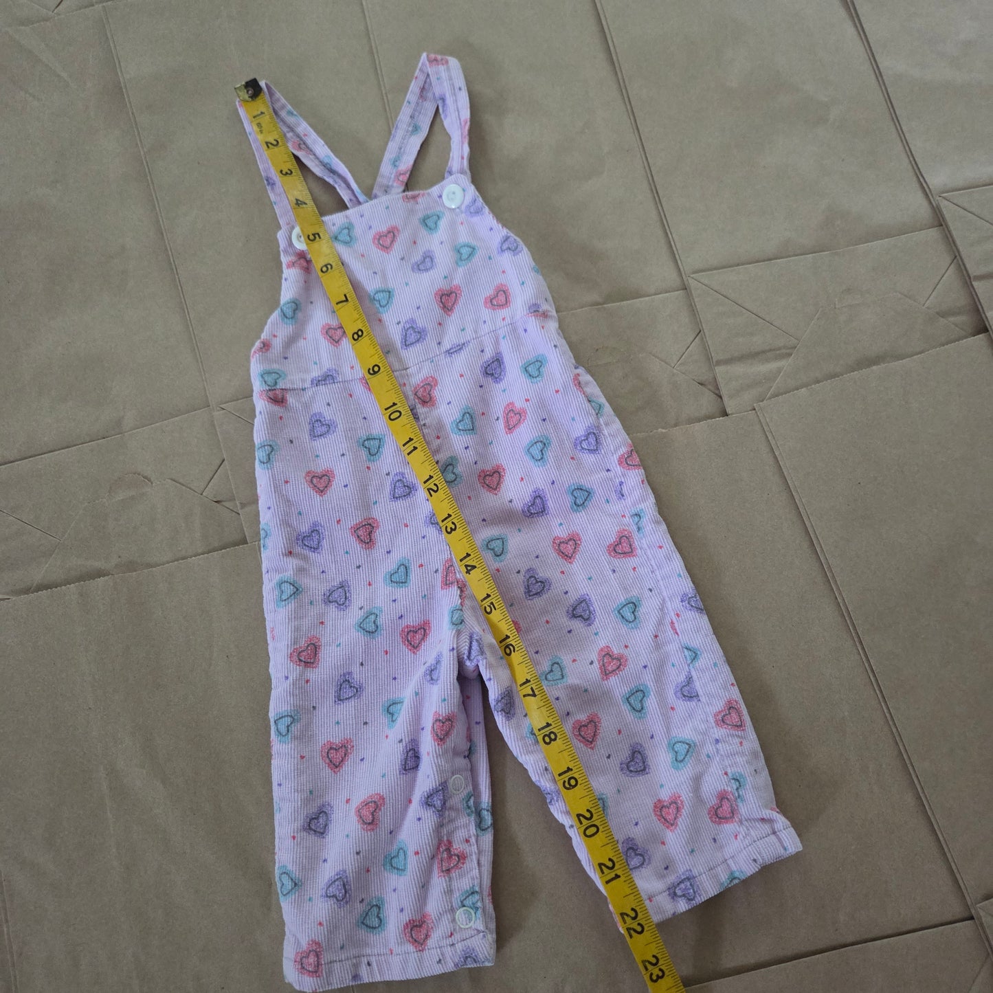 80s Vintage Heart Overalls 6 months