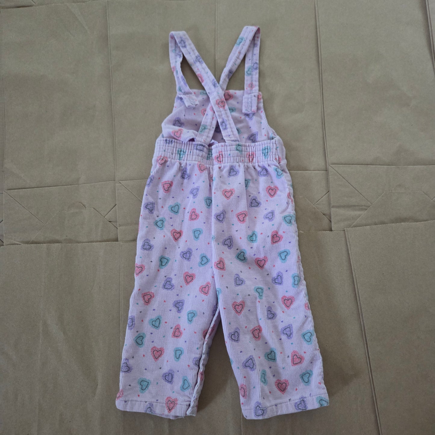 80s Vintage Heart Overalls 6 months