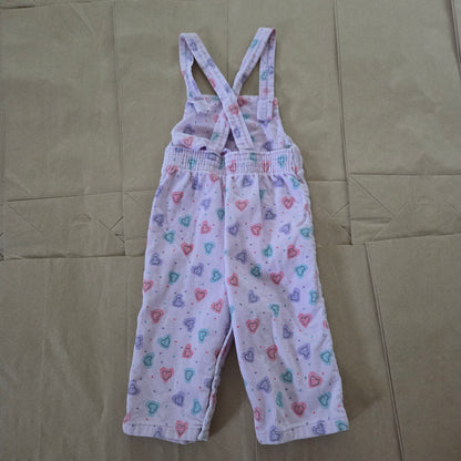 80s Vintage Heart Overalls 6 months
