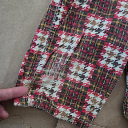70s Vintage Houndstooth Plaid Overalls 9 months