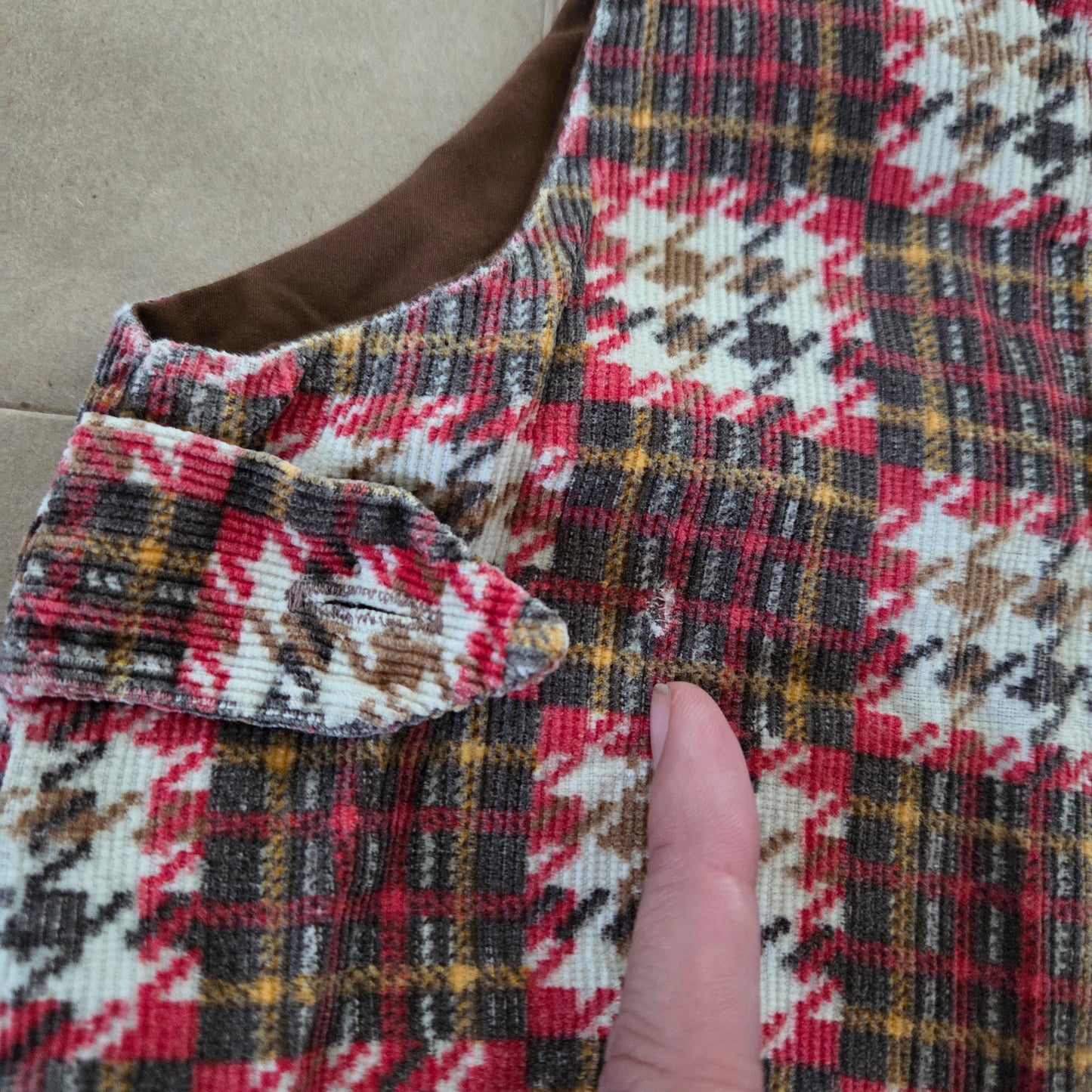 70s Vintage Houndstooth Plaid Overalls 9 months