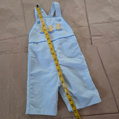 80s Vintage Healthtex Ducks Overalls 3-6 months