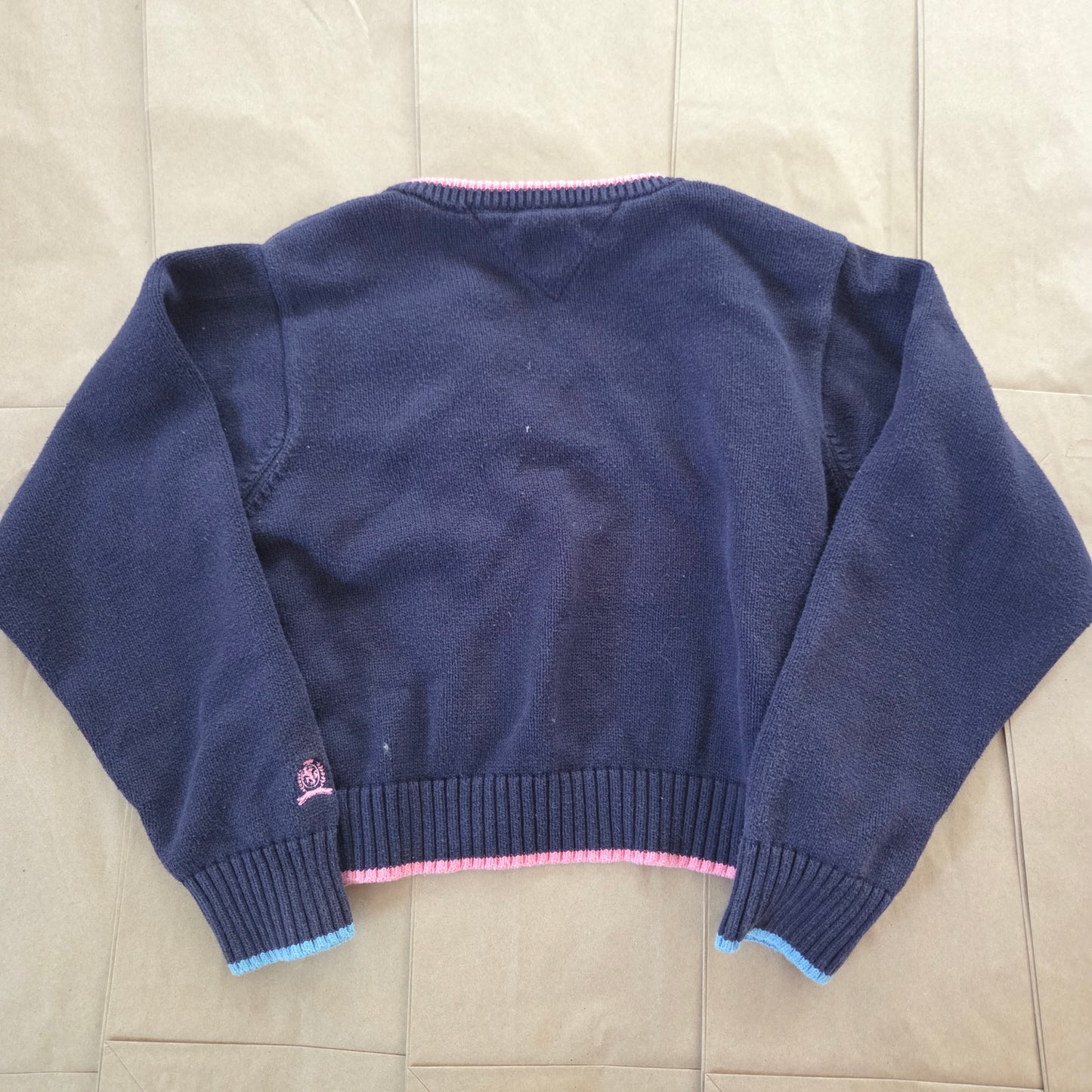 90s Vintage Tommy Hilfiger Floral Knit Cardigan kids 7/8