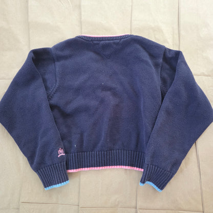 90s Vintage Tommy Hilfiger Floral Knit Cardigan kids 7/8